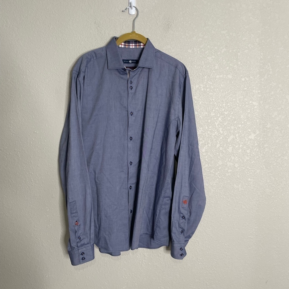 Stone Rose Red Rivet Collection Button Down Shirt 3/M - Picture 8 of 8